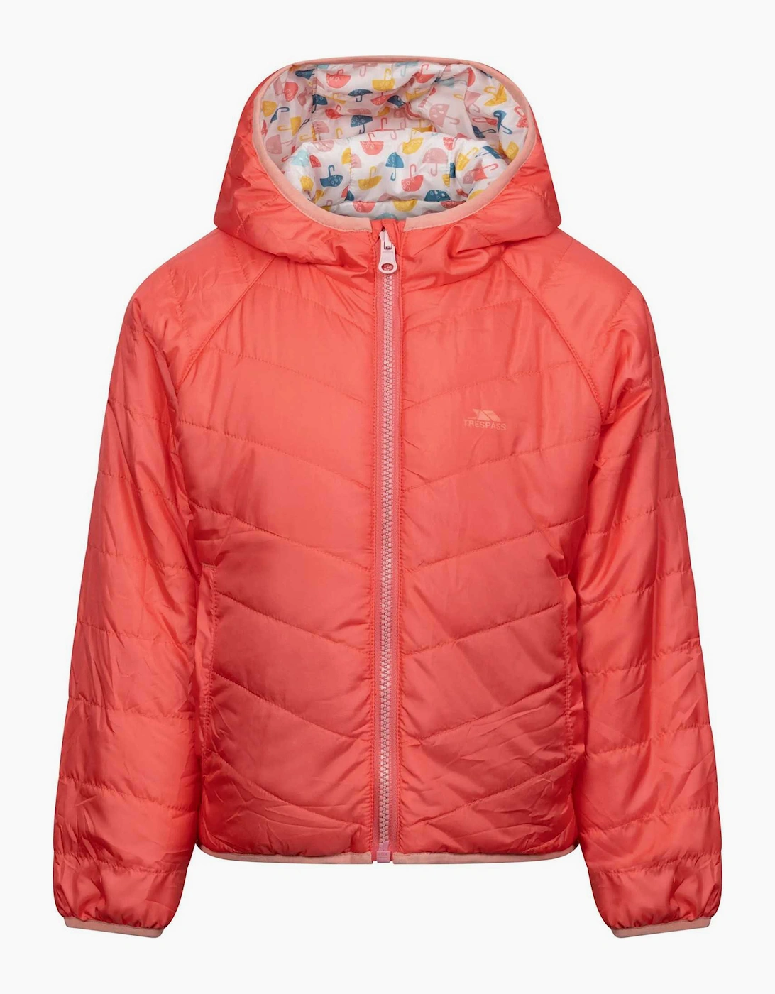 Trespass Girls Red Childrens/ Dessie Reversible Padded Jacket - Size: 5 Years/6 Years Kids