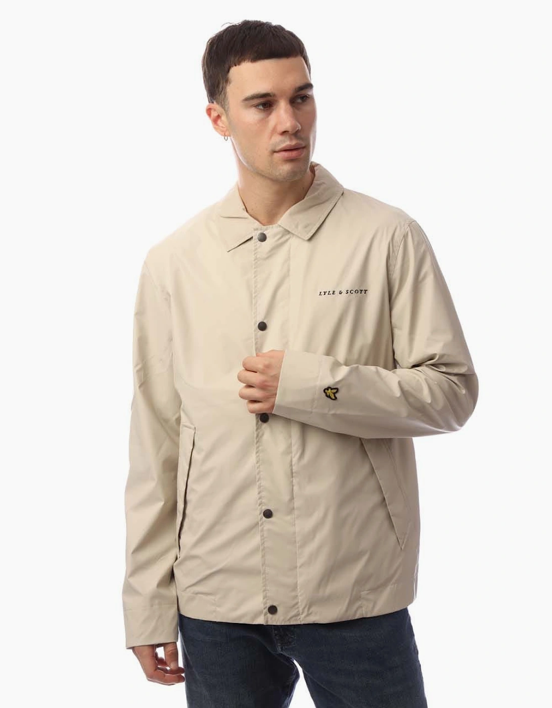 Lyle And Scott Men's Coach Jacket - Cream - Size: 38/Regular