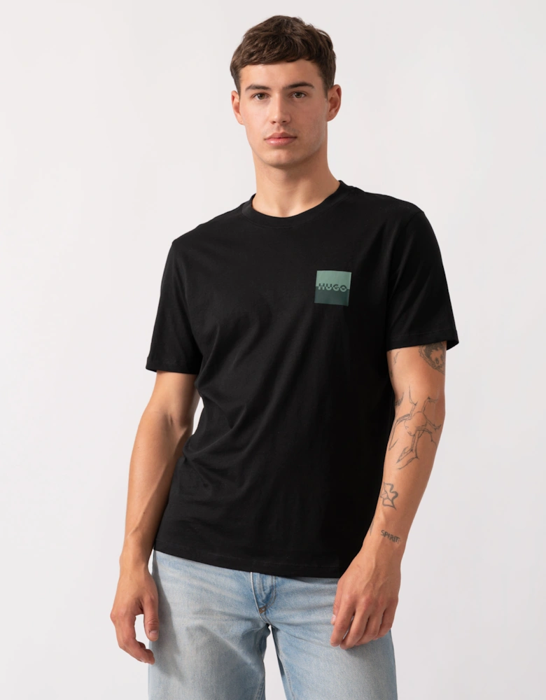 HUGO Dapusi Mens Logo Print T-Shirt - Black 002