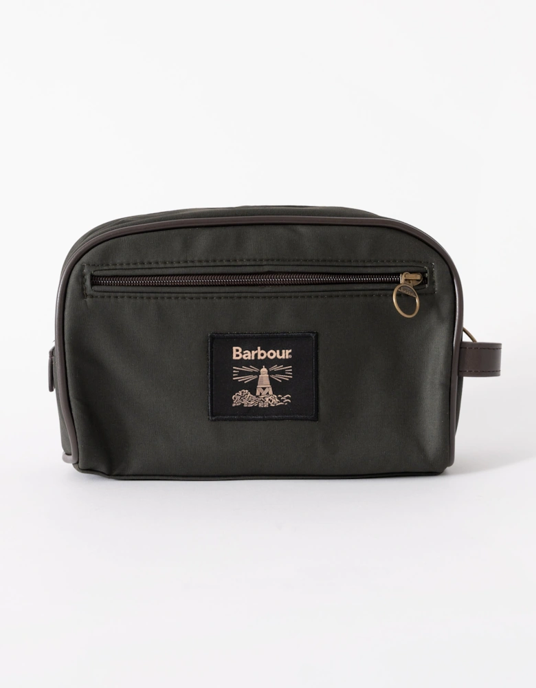 Wax Mens Washbag - Olive/Beacon