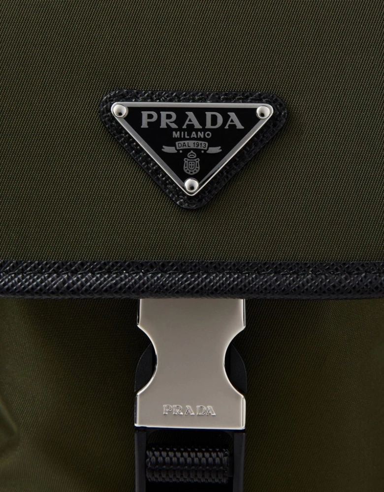 Utility Cross Body Bag in Military Green
