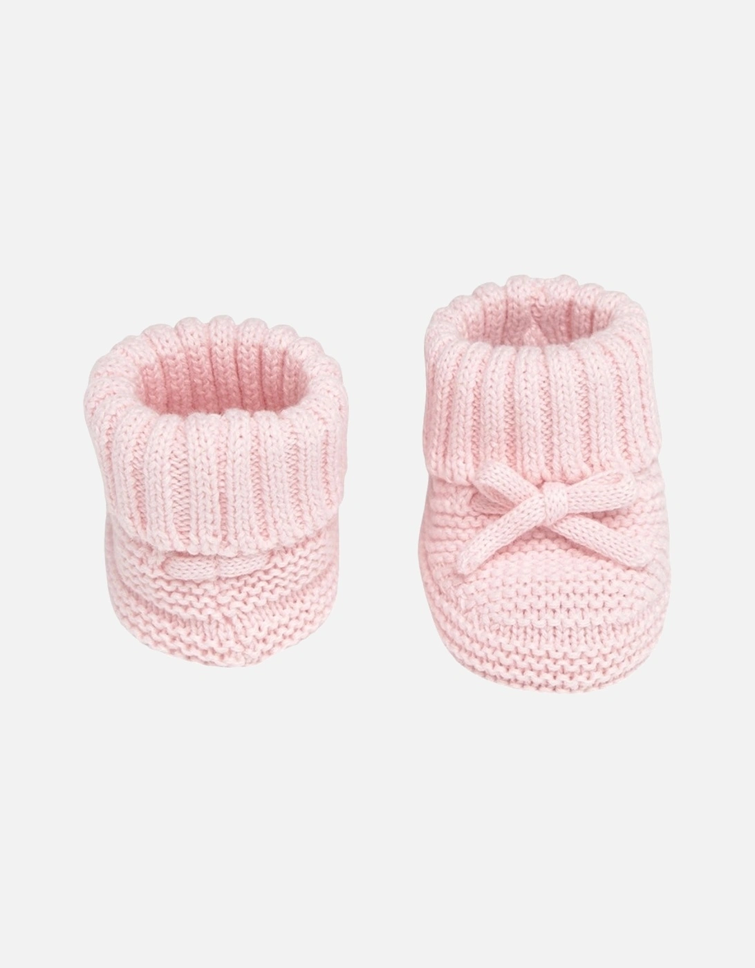 Girls Pale Pink Knit Booties