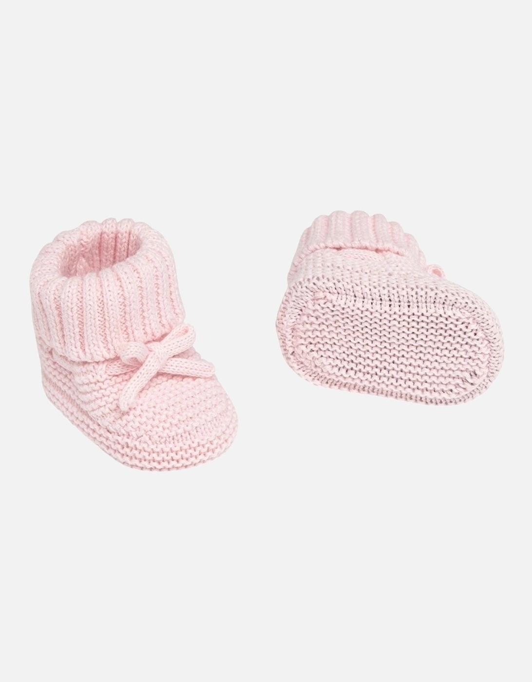 Girls Pale Pink Knit Booties