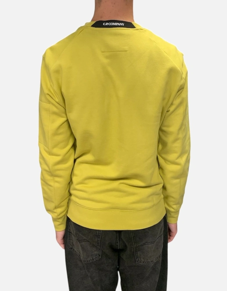 Diagonal Raised Fleece Lens Sweatshirt - Golden Palm