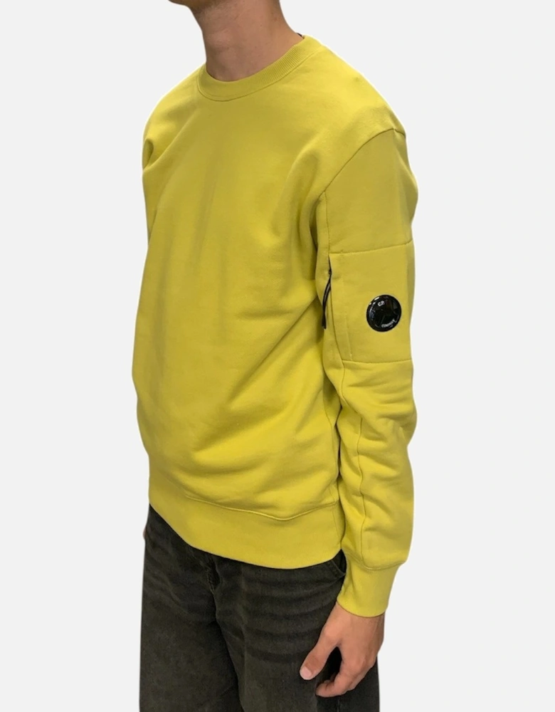 Diagonal Raised Fleece Lens Sweatshirt - Golden Palm