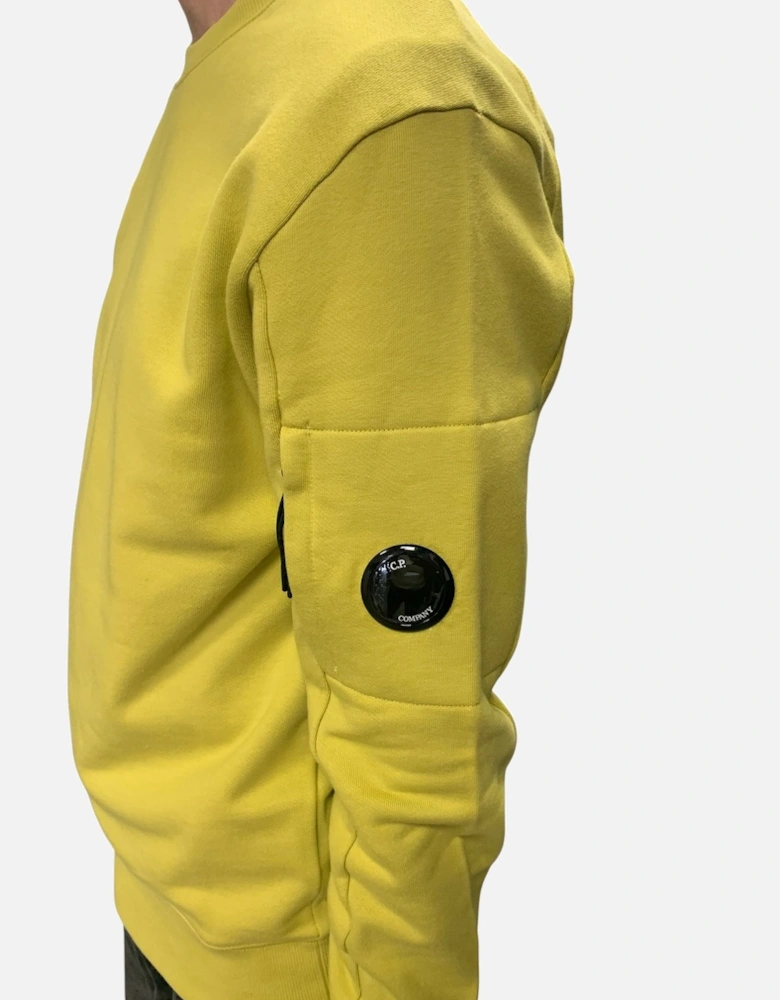 Diagonal Raised Fleece Lens Sweatshirt - Golden Palm