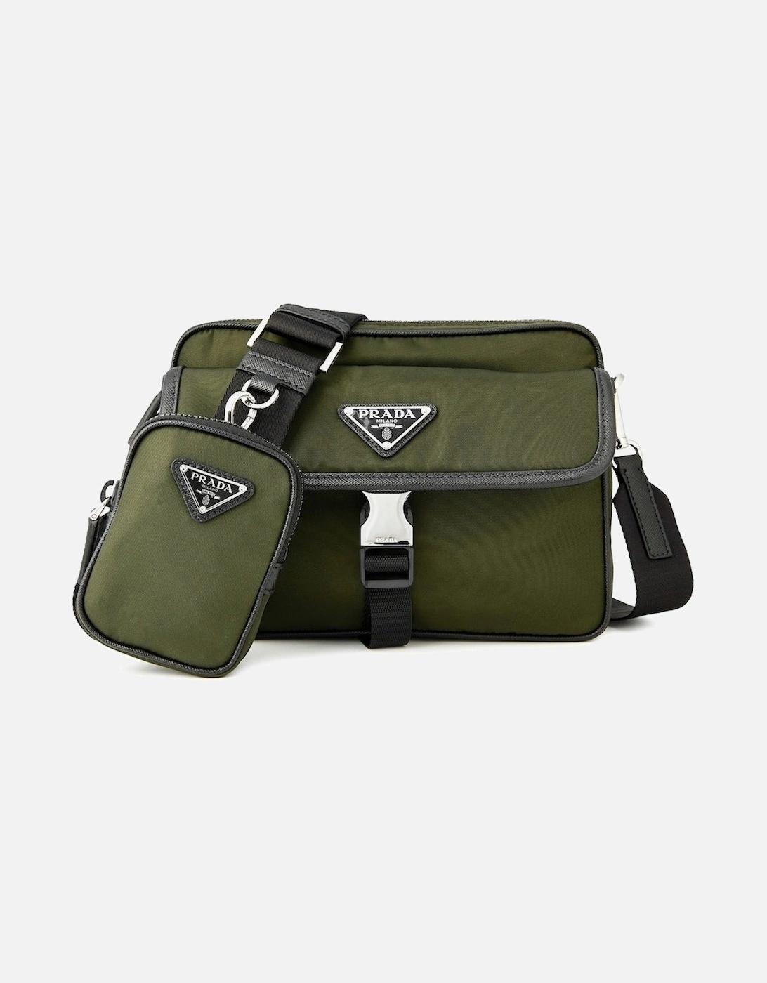Re-Nylon Crossbody Bag in Military Green, 5 of 4