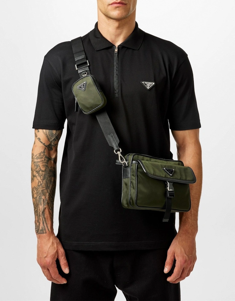 Re-Nylon Crossbody Bag in Military Green