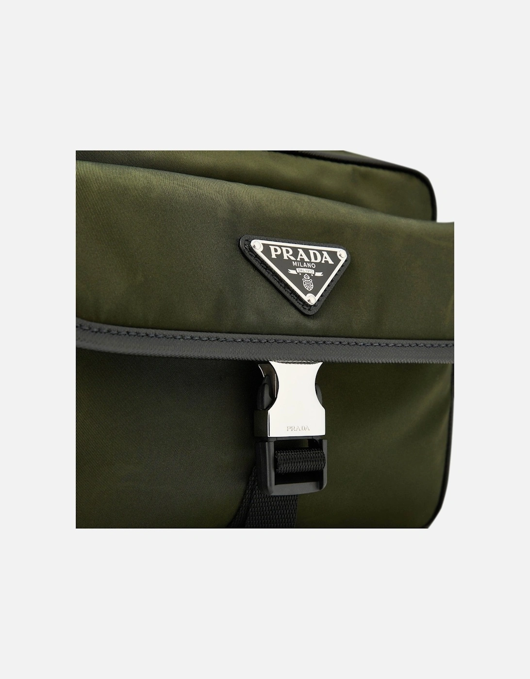 Re-Nylon Crossbody Bag in Military Green
