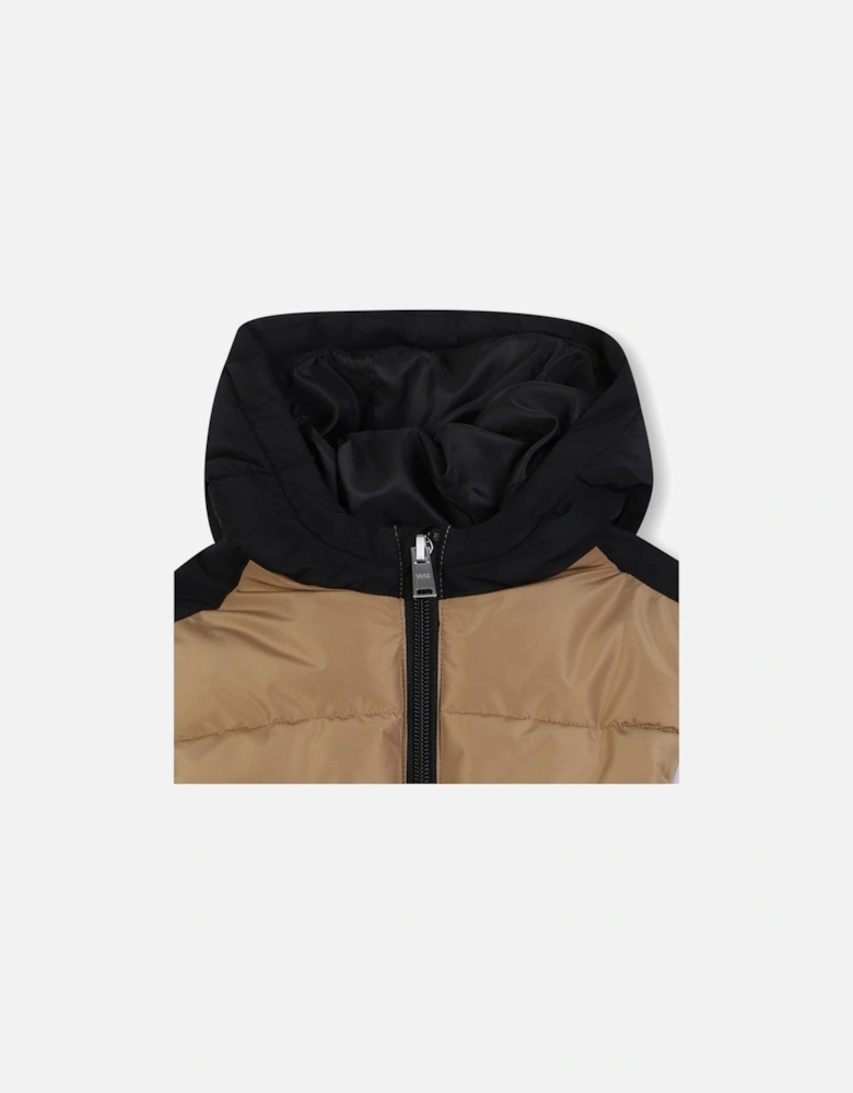 BOSS BEIGE BABY/TODDLER PUFFER JACKET J52477
