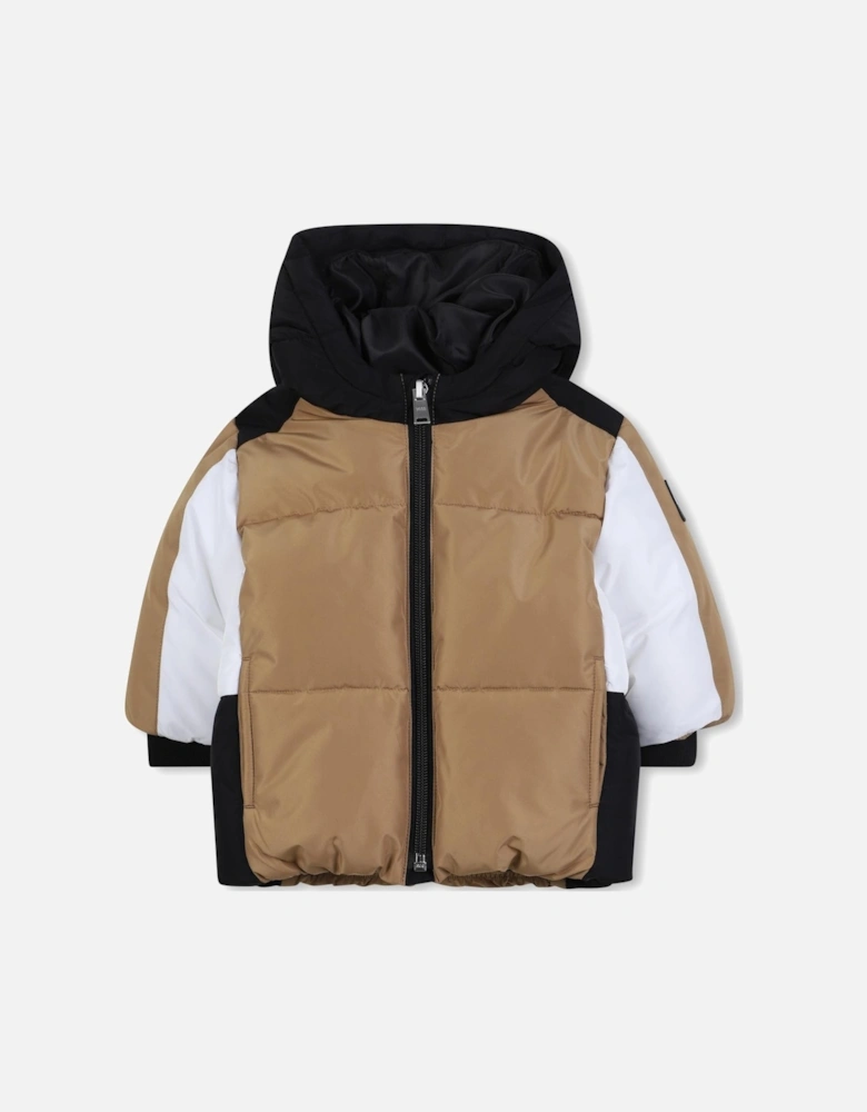 BOSS BEIGE BABY/TODDLER PUFFER JACKET J52477