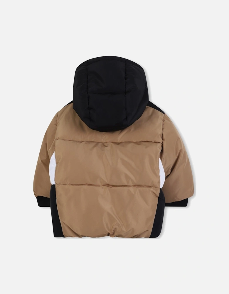 BOSS BEIGE BABY/TODDLER PUFFER JACKET J52477