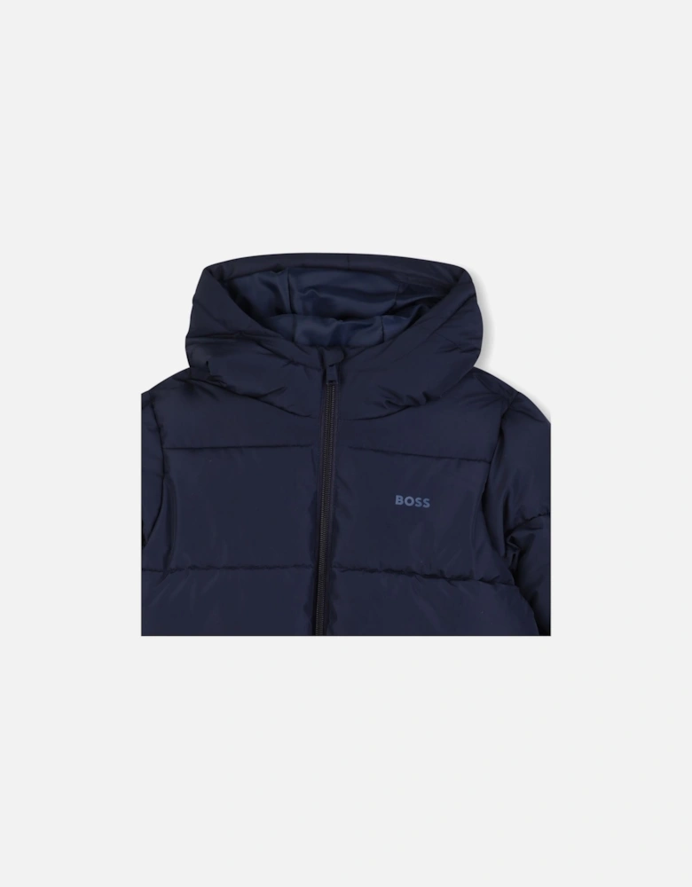 BOSS BOYS NAVY PUFFER JACKET J52396
