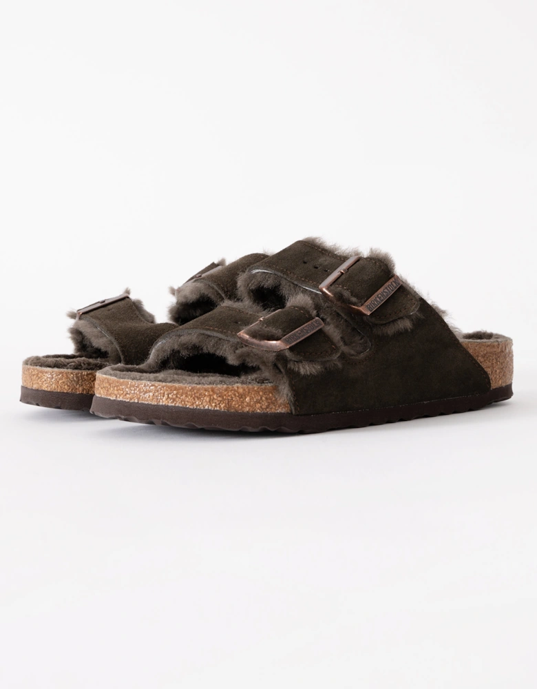 VL Shearling Womens Sandals - Mocha