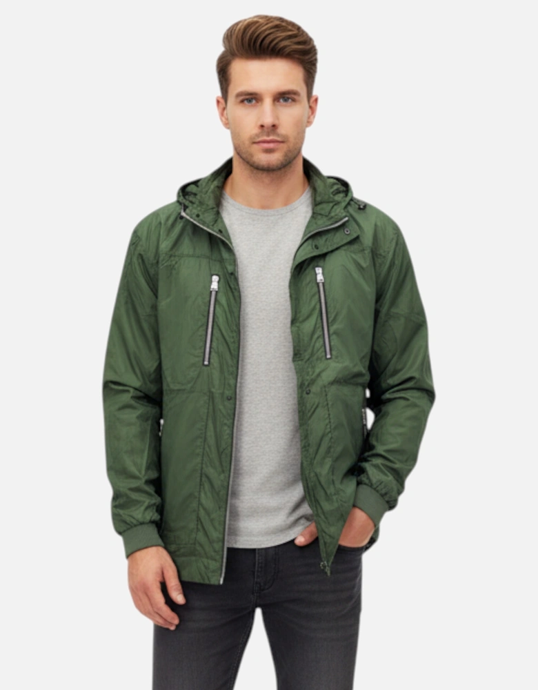 Toplook Mens Showerproof Jacket Relax Fit Lightweight Hooded Windbreaker Coat