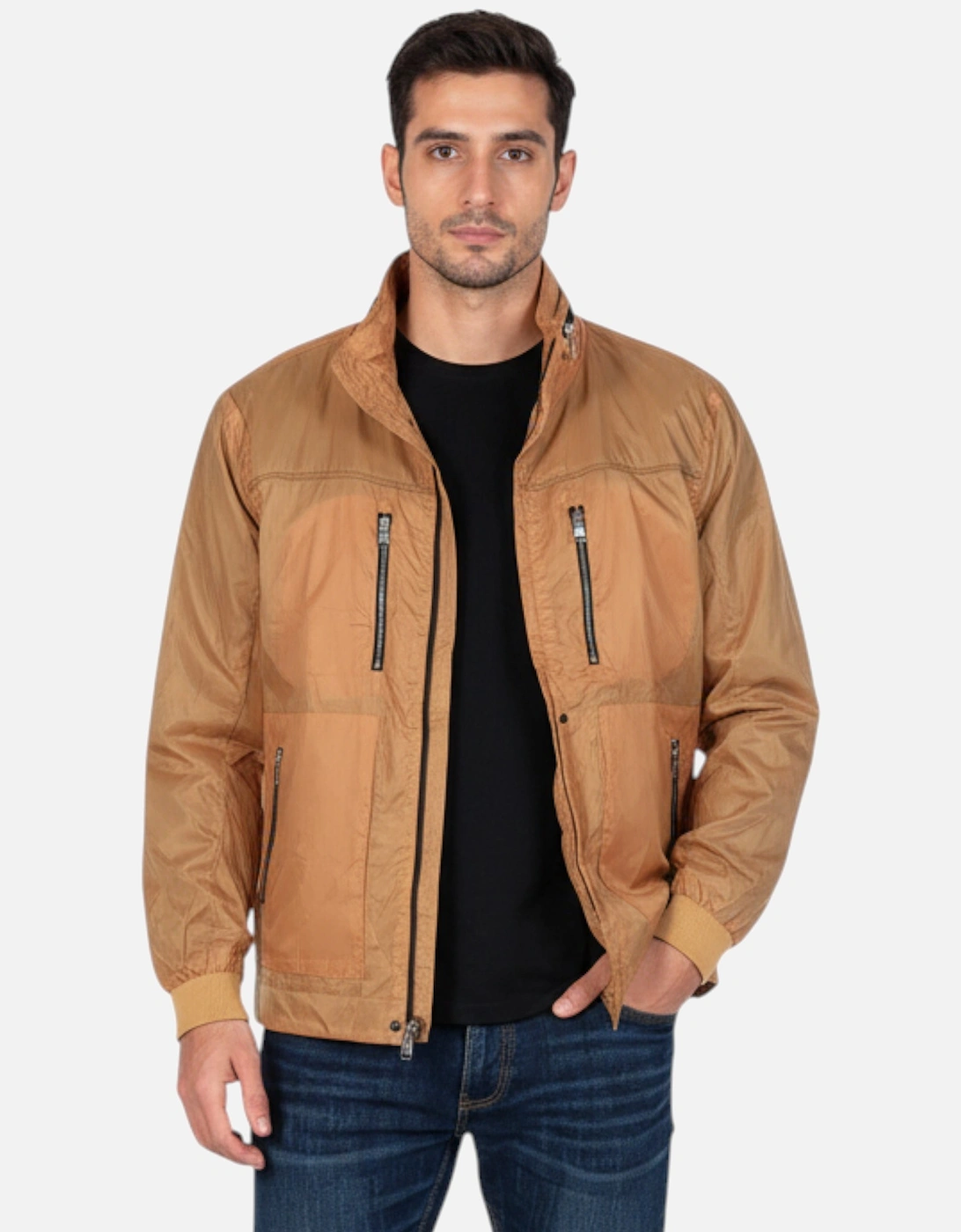 Toplook Mens Showerproof Jacket Relax Fit Lightweight Hooded Windbreaker Coat, 5 of 4