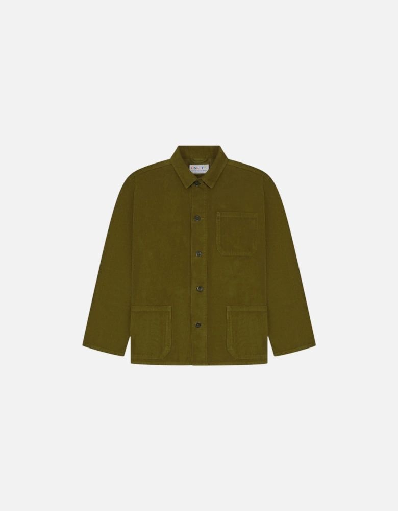 3001 Cord Buttoned Overshirt Jacket - Woodland Green