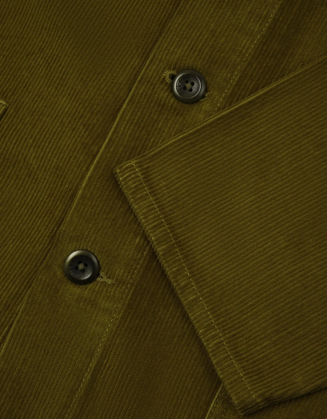 3001 Cord Buttoned Overshirt Jacket - Woodland Green