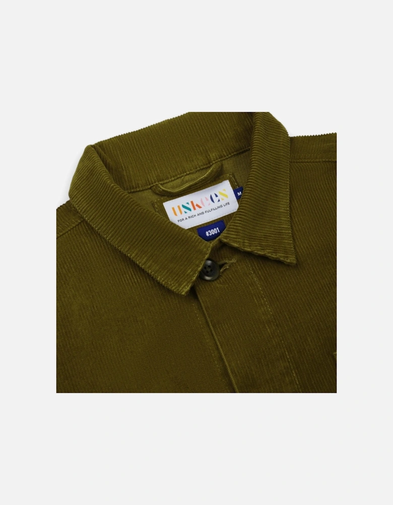 3001 Cord Buttoned Overshirt Jacket - Woodland Green