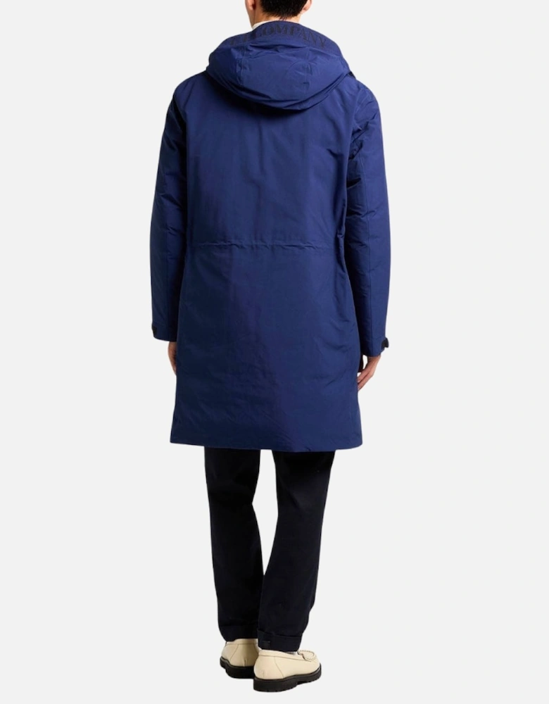 C.P. Company Navy Blue Long Down Jacket