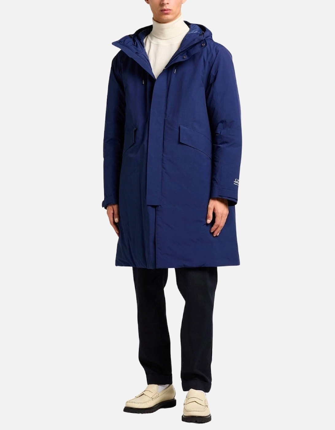 C.P. Company Navy Blue Long Down Jacket