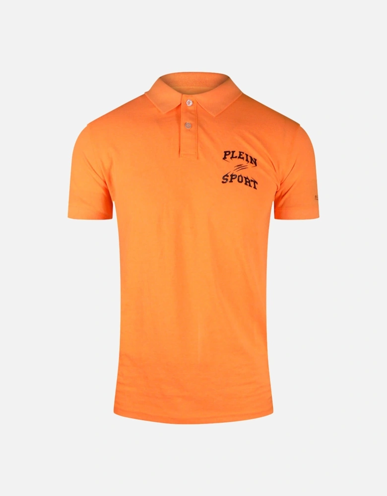 Plein Sport Bold Logo Orange Polo Shirt