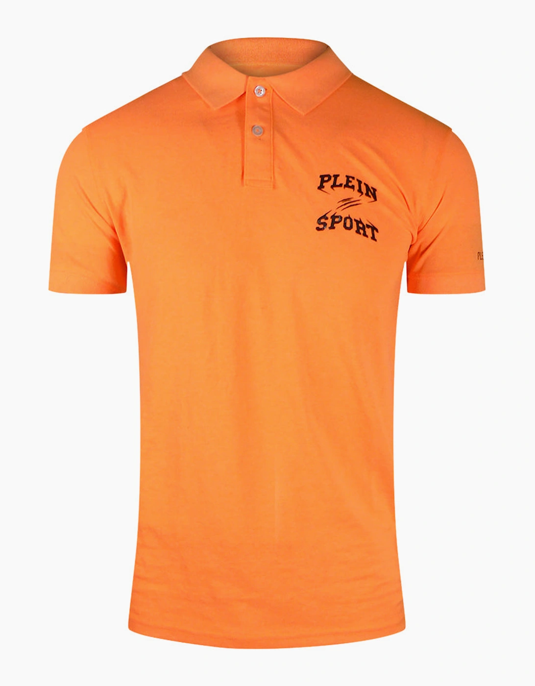 Philipp Plein Men's Orange Plein Sport Bold Logo Polo Shirt  L