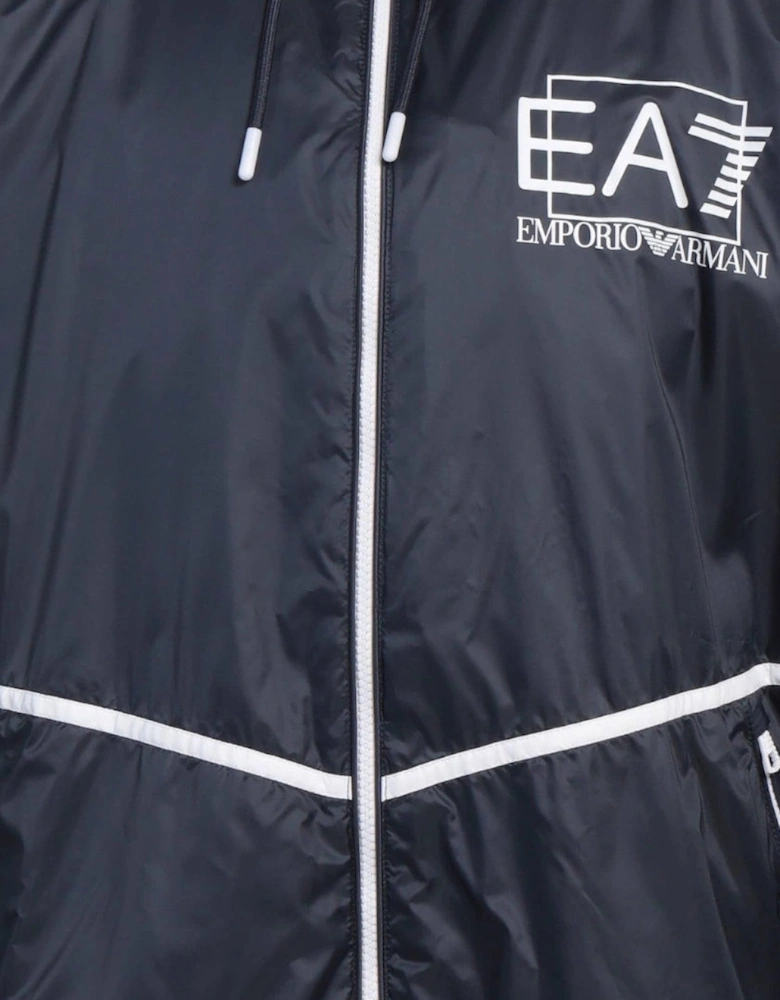 Navy Blue Hooded Jacket