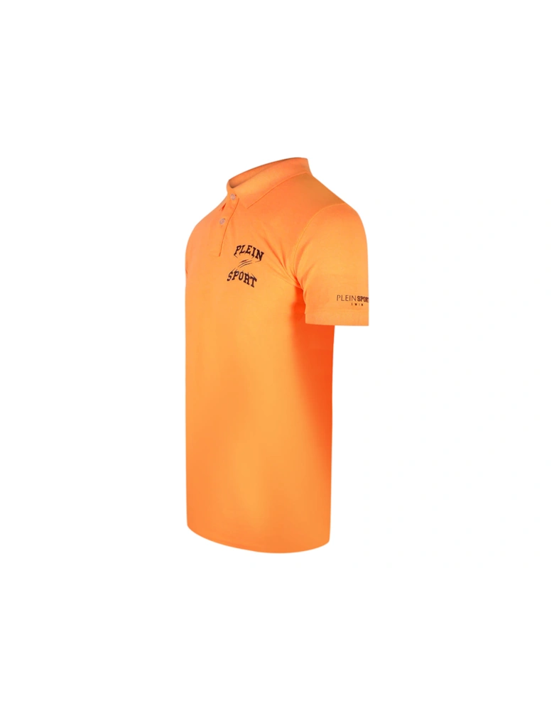 Plein Sport Bold Logo Orange Polo Shirt