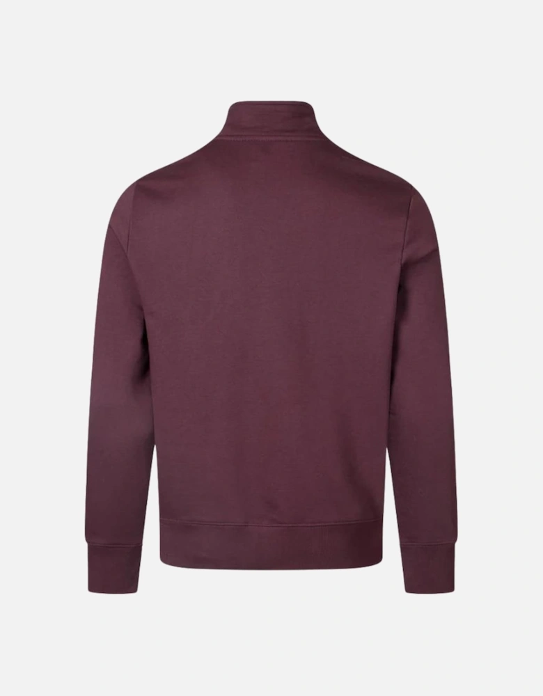 LS Reg Fit Half Zip Top Zebra - Red