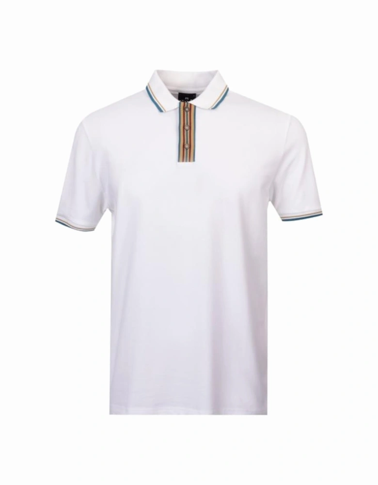 PS SS Placket Polo Shirt - White
