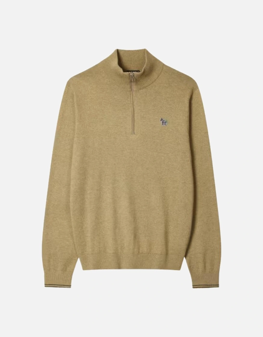 PS 1/4 Zip Knit Sweat Zebra Badge - Camel, 9 of 8