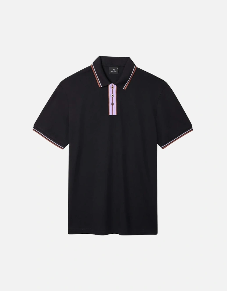PS SS Placket Polo Shirt - Black