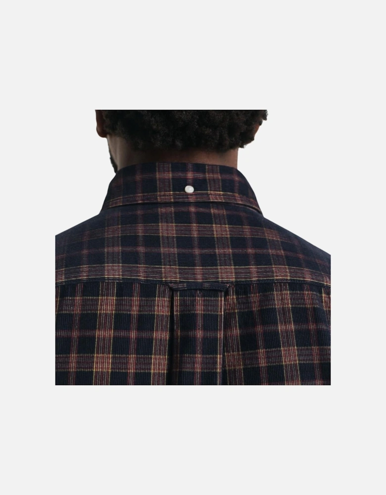 Reg Corduroy Check Shirt - Evening Blue