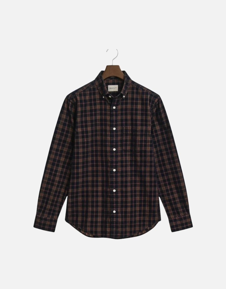 Reg Corduroy Check Shirt - Evening Blue