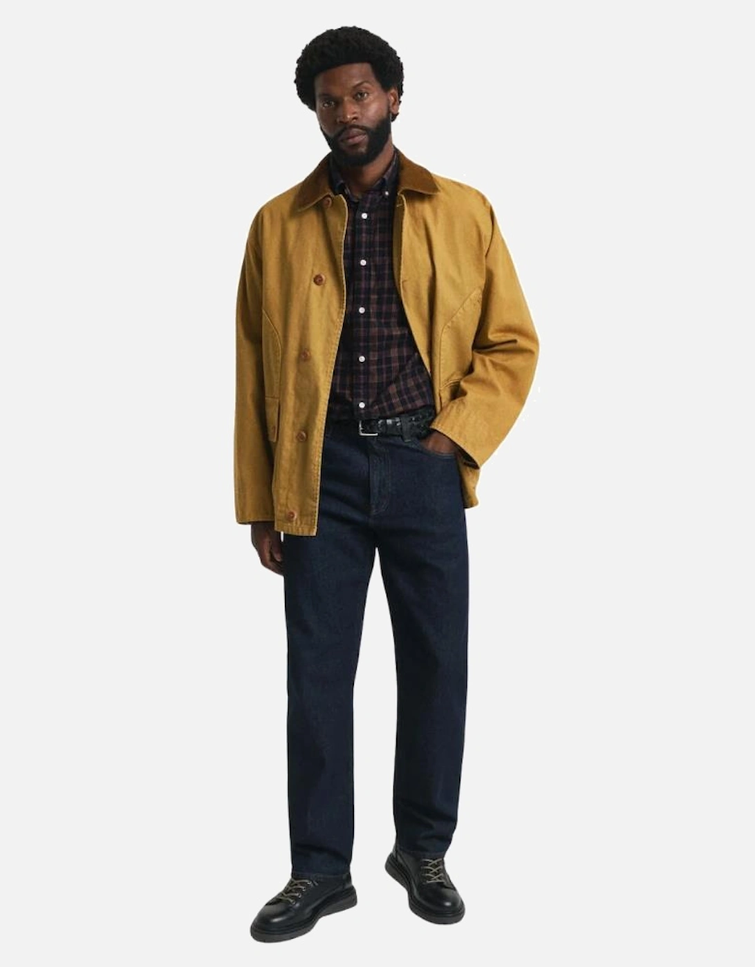 Reg Corduroy Check Shirt - Evening Blue