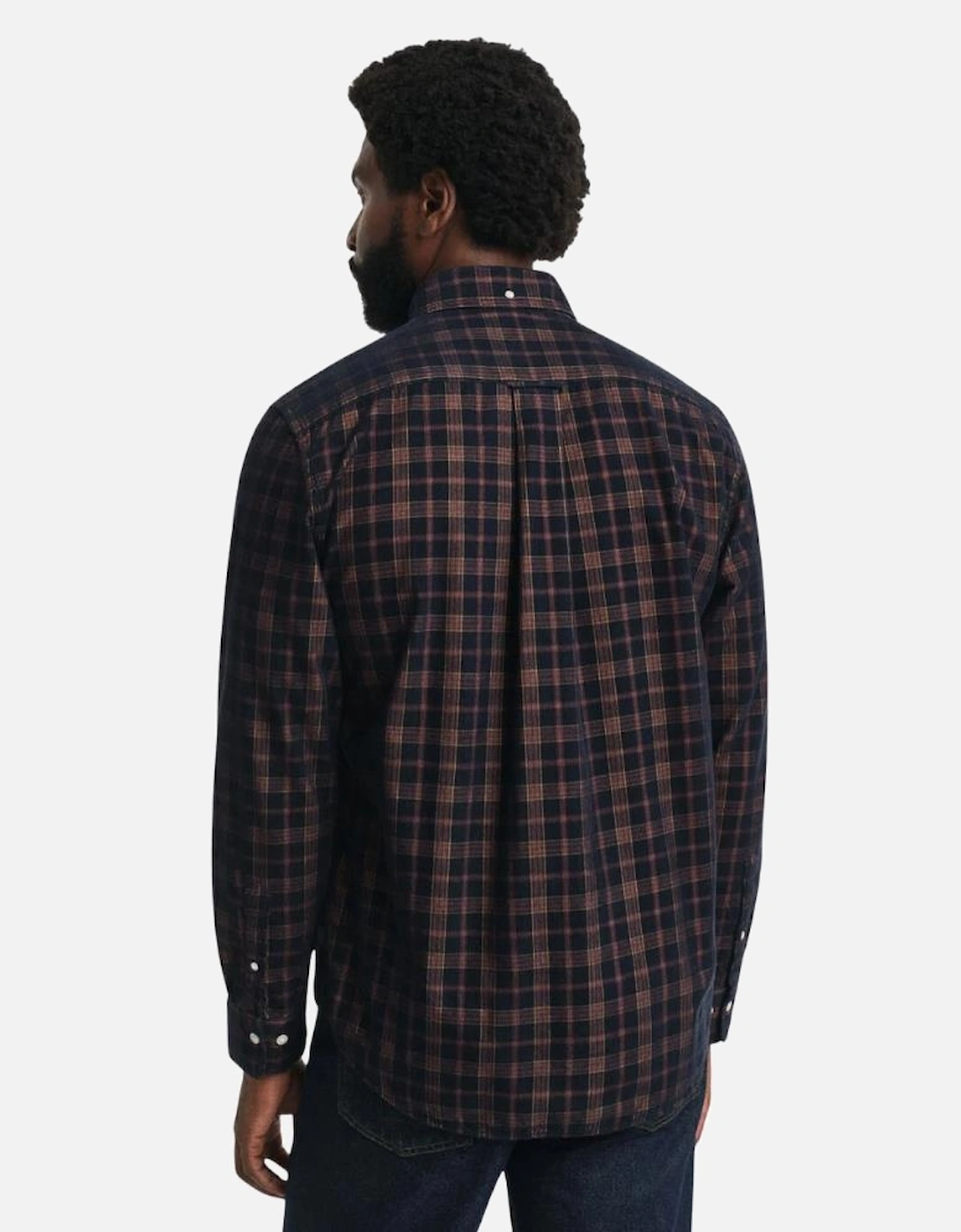 Reg Corduroy Check Shirt - Evening Blue