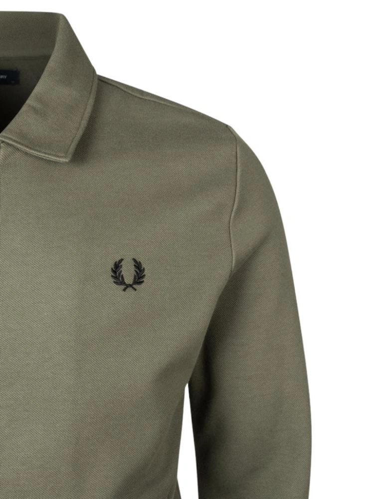FP Zip Through Collared Sweatshirt - Laurel Wreath Green