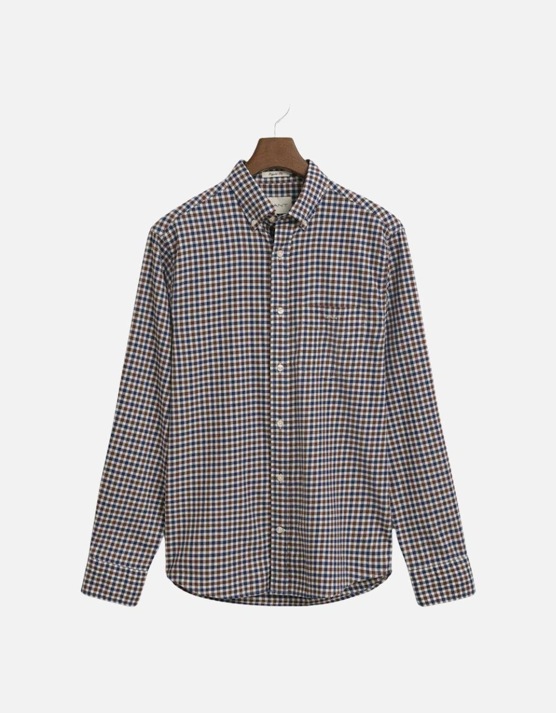 Reg Twill Gingham Shirt - Mahogany Brown, 7 of 6