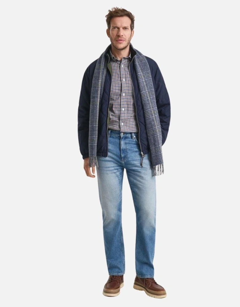 Reg Twill Gingham Shirt - Mahogany Brown