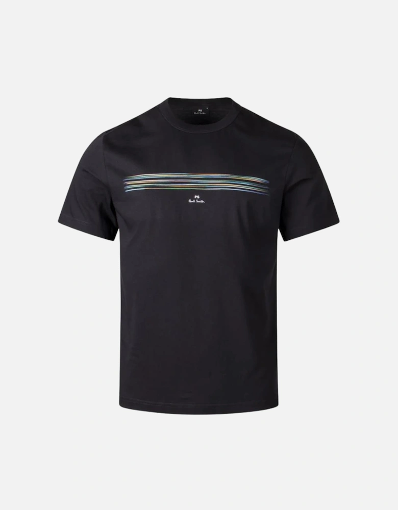 PS Casual Fit SS Stripe T-Shirt - Black