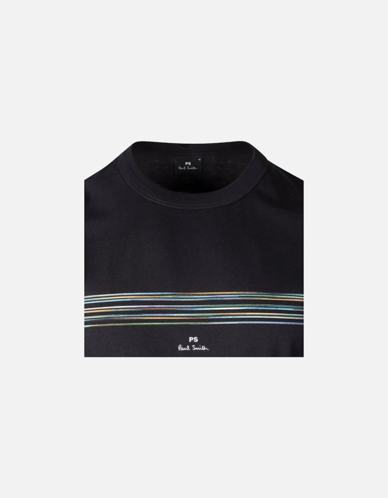 PS Casual Fit SS Stripe T-Shirt - Black