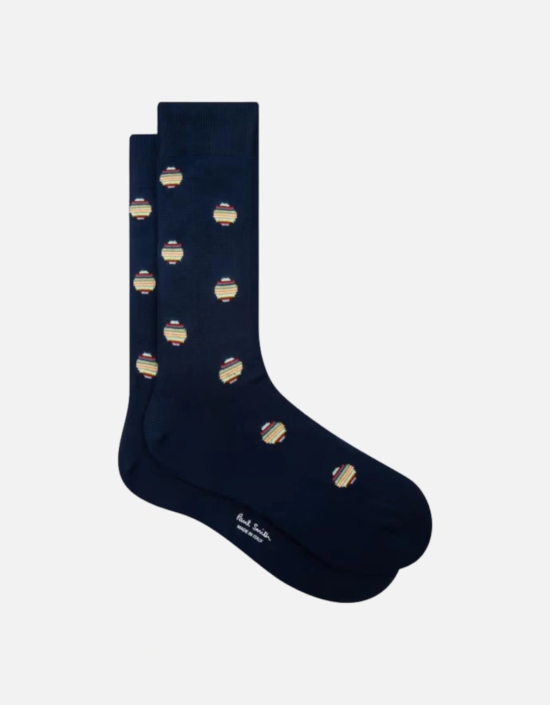 PS Socks Signature Polka - Navy