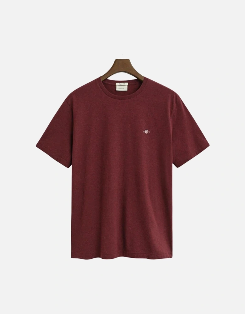 Reg Shield SS T-Shirt - Bordeaux Melange