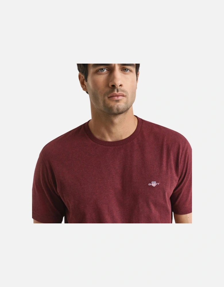Reg Shield SS T-Shirt - Bordeaux Melange