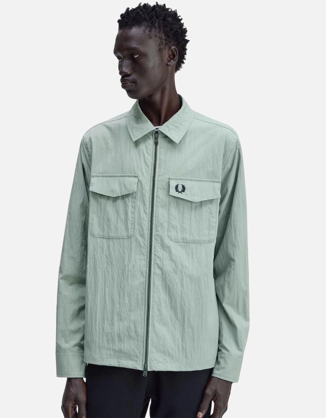 FP Zip Through Overshirt - Bay Leaf