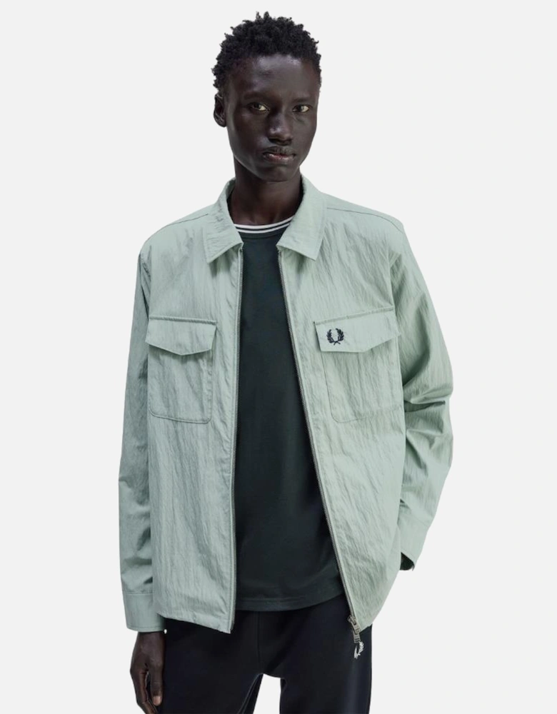 FP Zip Through Overshirt - Bay Leaf