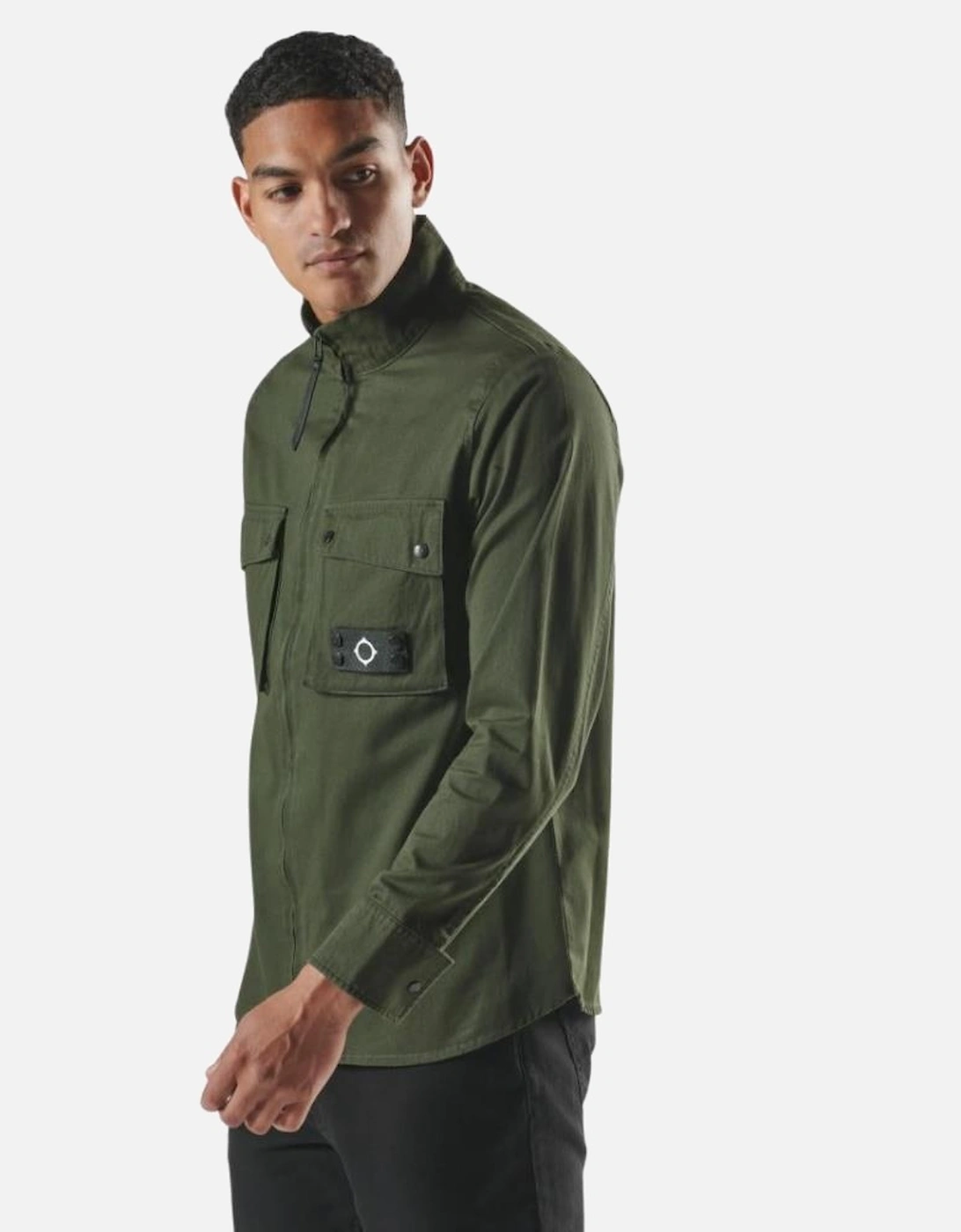 Aerial Funnel Neck Overshirt - Oil Slick, 4 of 3