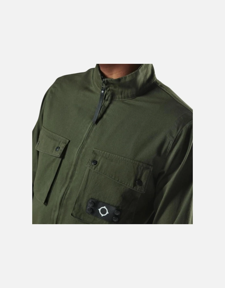 Aerial Funnel Neck Overshirt - Oil Slick