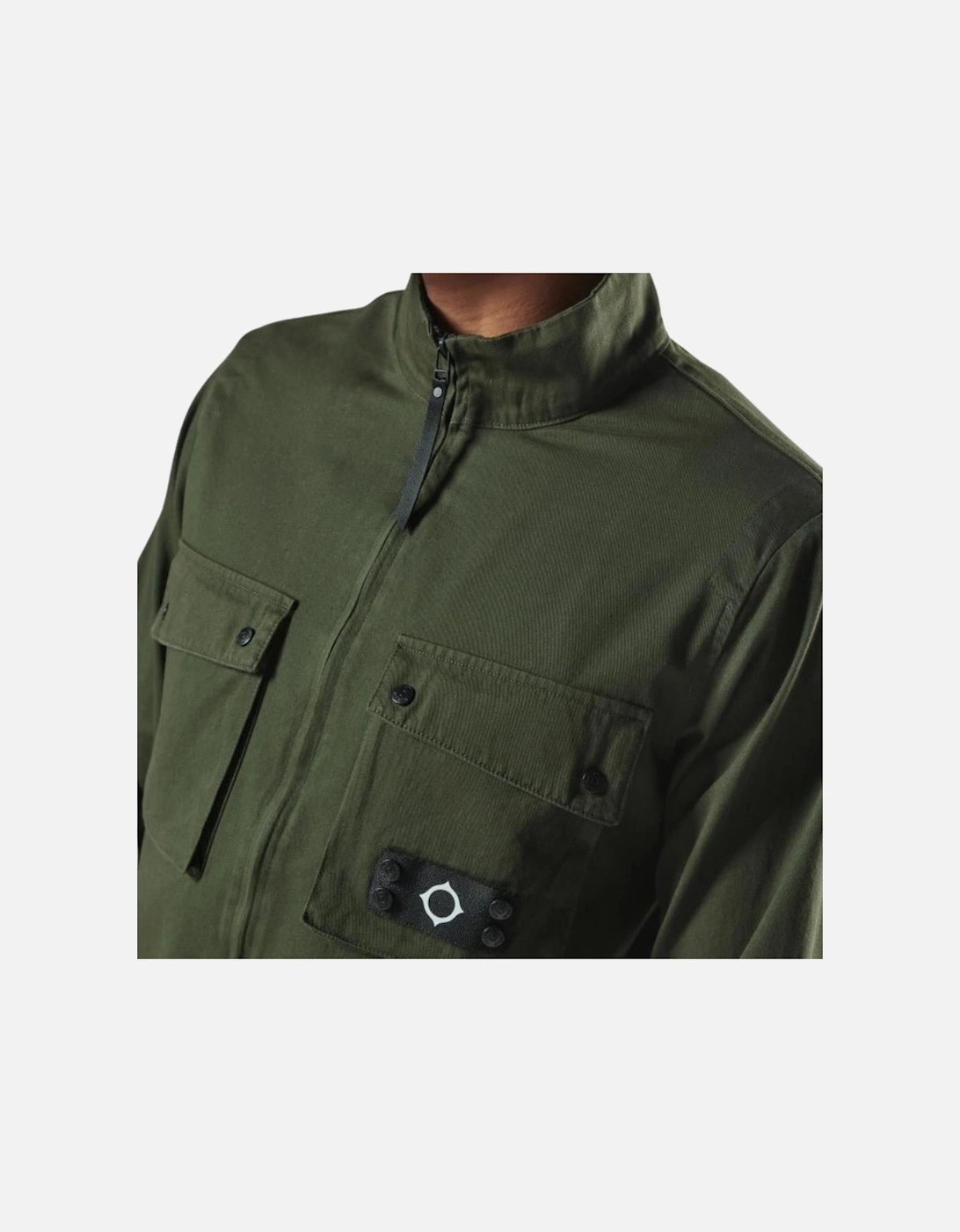 Aerial Funnel Neck Overshirt - Oil Slick